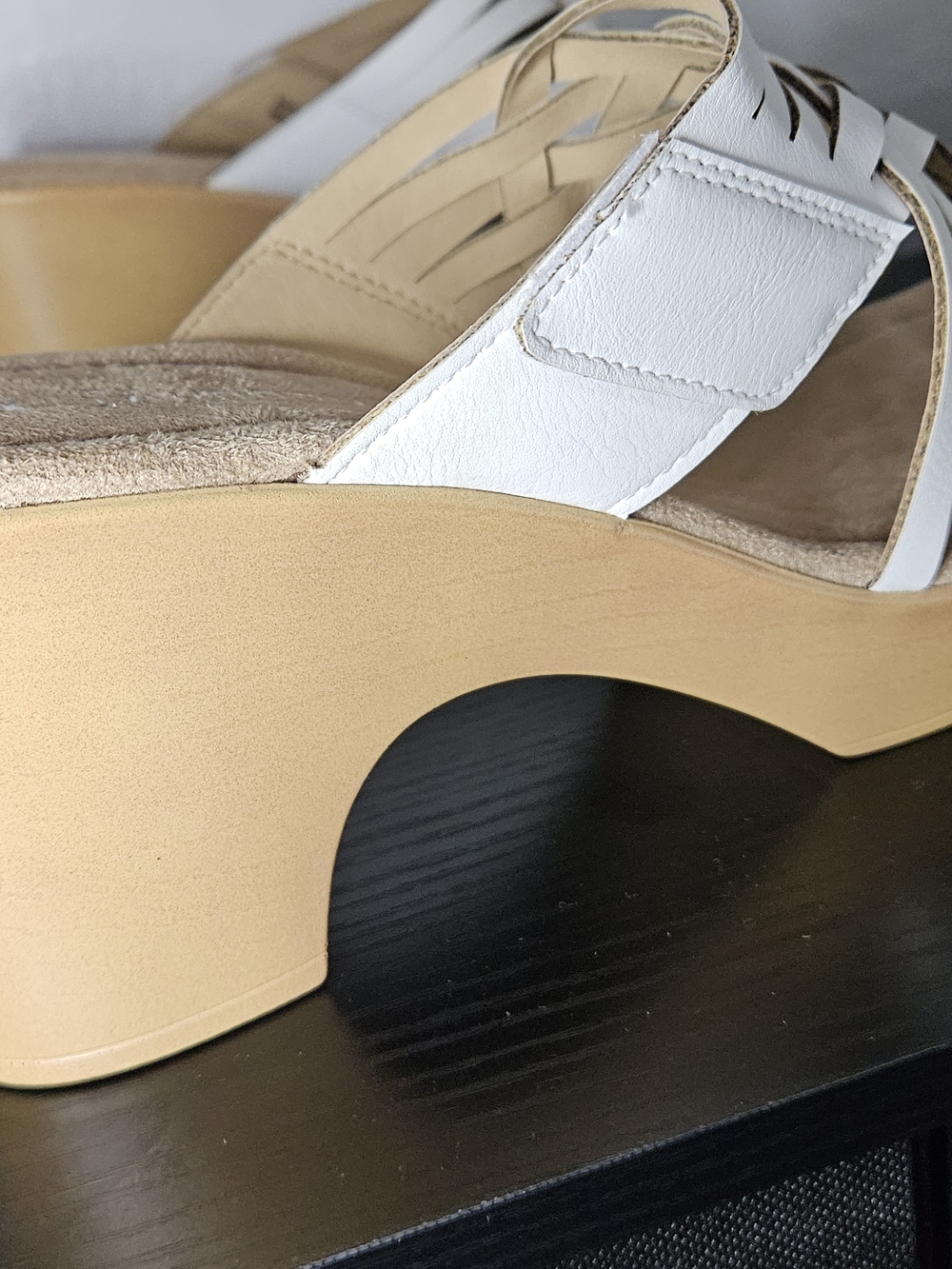 CL by Laundry adjustable Woven Strappy Block Heel Comfy Women's Sandals Size 8.5 - Picture 9 of 10